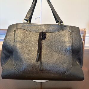 Dimoni By Julio Classic Black Leather Satchel
